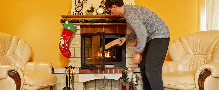 Rusted Metal Fireplace Restoration in Martinez, Georgia